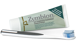 A tube of Zymbion Q10 toothpaste